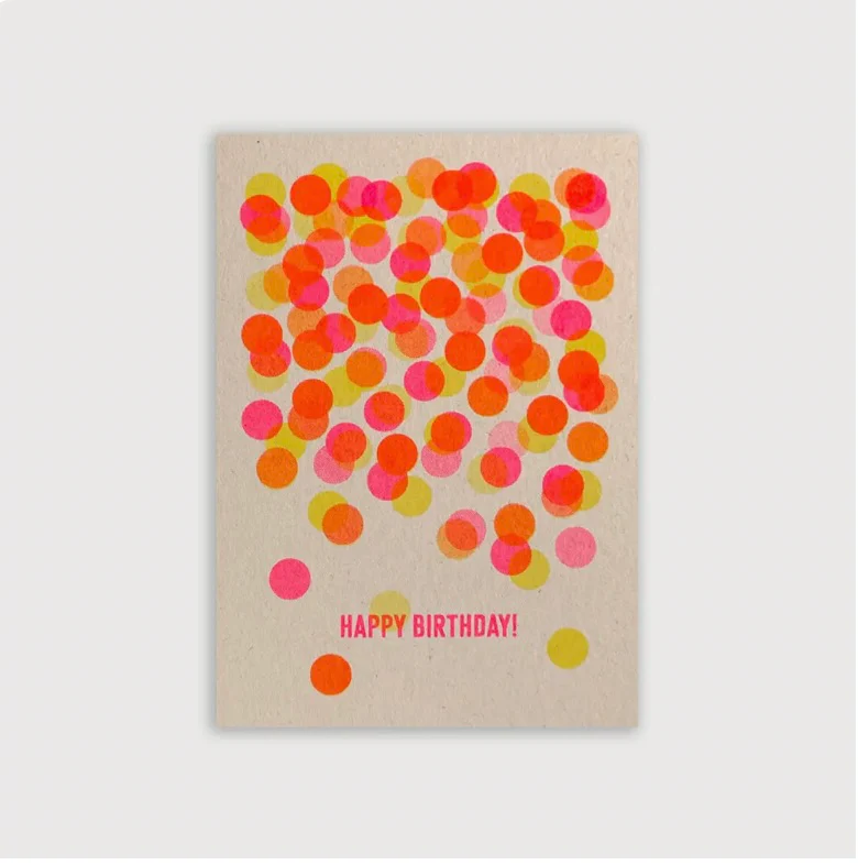 Carte postale Confettis joyeux anniversaire – Image 2