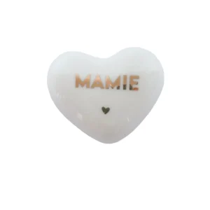 Coeur porcelaine Mamie gold